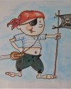 pirata con bandera